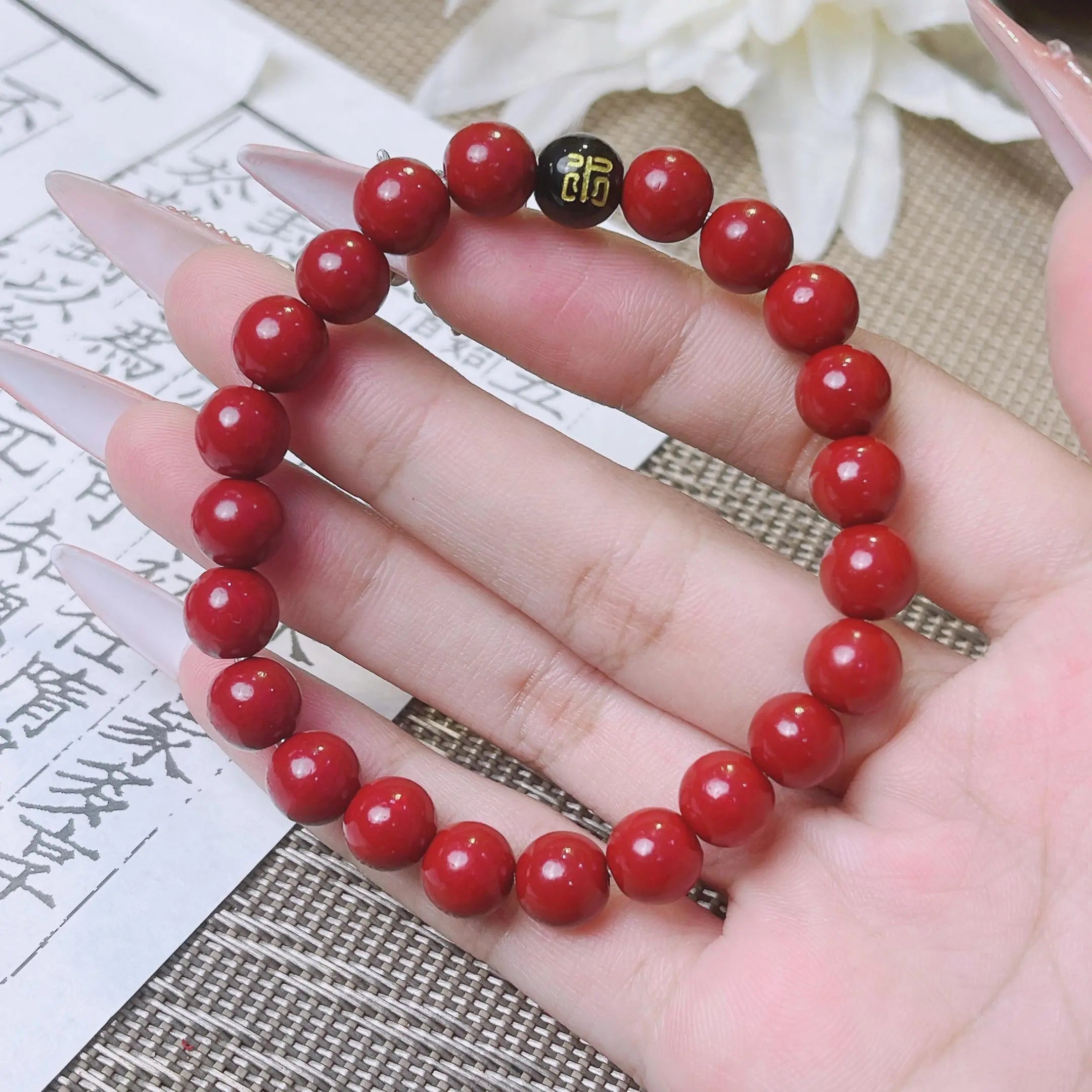 S14 Vòng Tay Chu Sa Ngũ Hành 8mm – Cân Bằng Năng Lượng, Ổn Định Tâm Trạng, Hút May Mắn & Bình An  Bồ đề sao nguyệt
