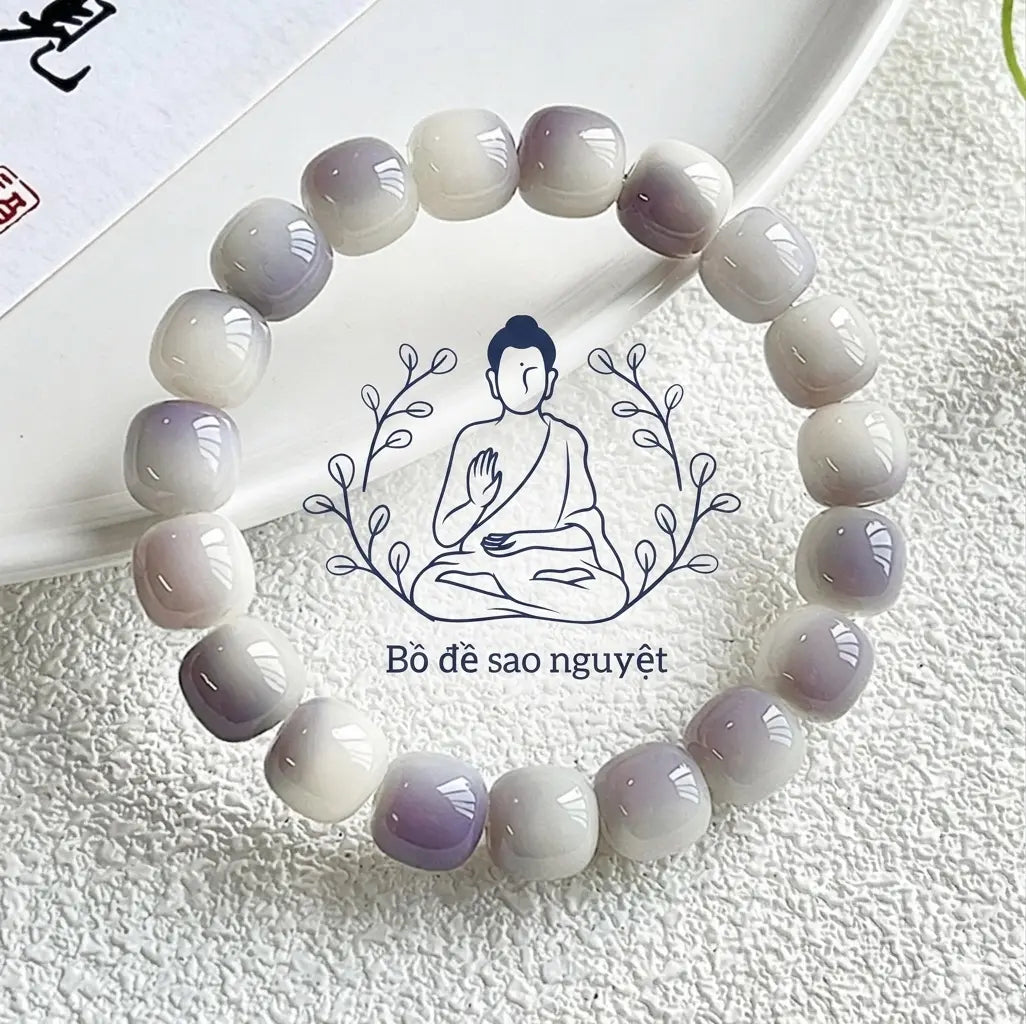 B02 Lưu Quang Dật Thải – Vòng Bồ Đề Chuỗi Trơn Dải Màu Quốc Phong  Bồ đề sao nguyệt