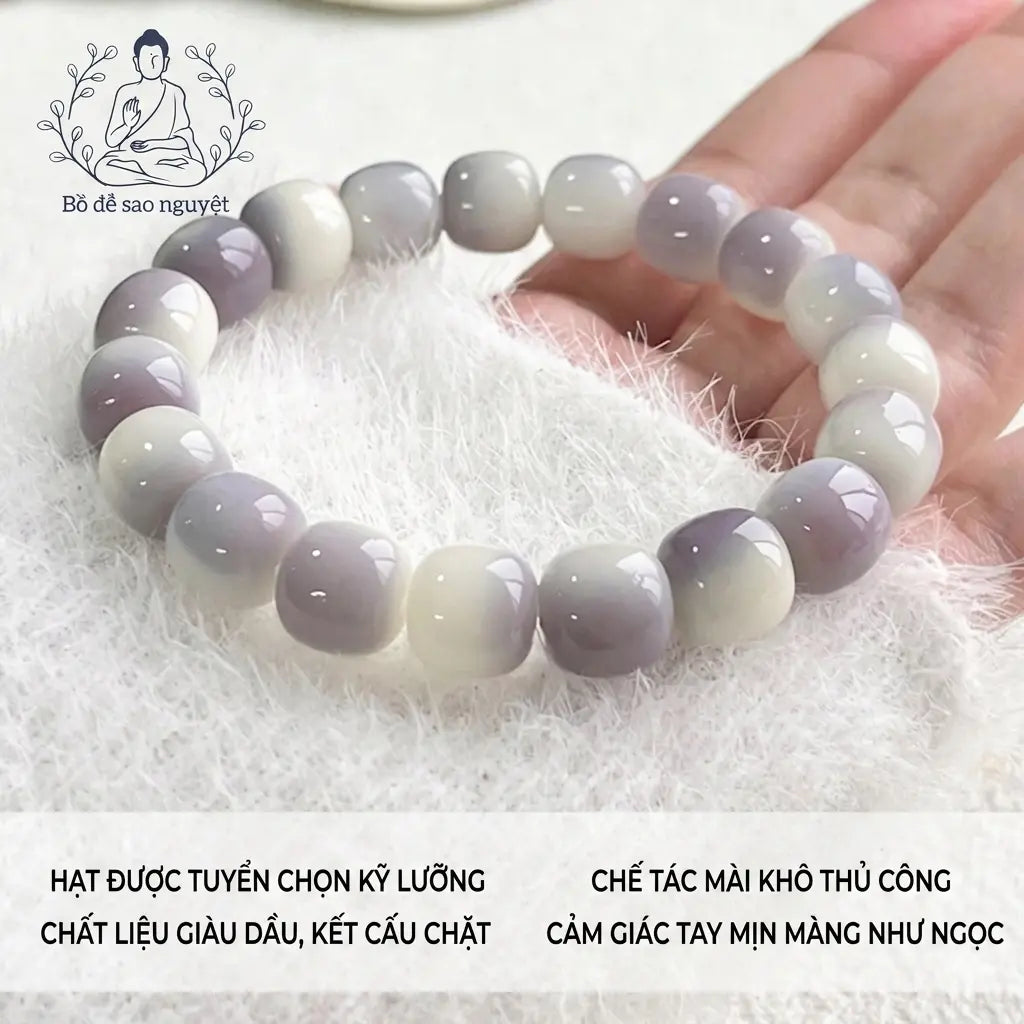 B02 Lưu Quang Dật Thải – Vòng Bồ Đề Chuỗi Trơn Dải Màu Quốc Phong  Bồ đề sao nguyệt