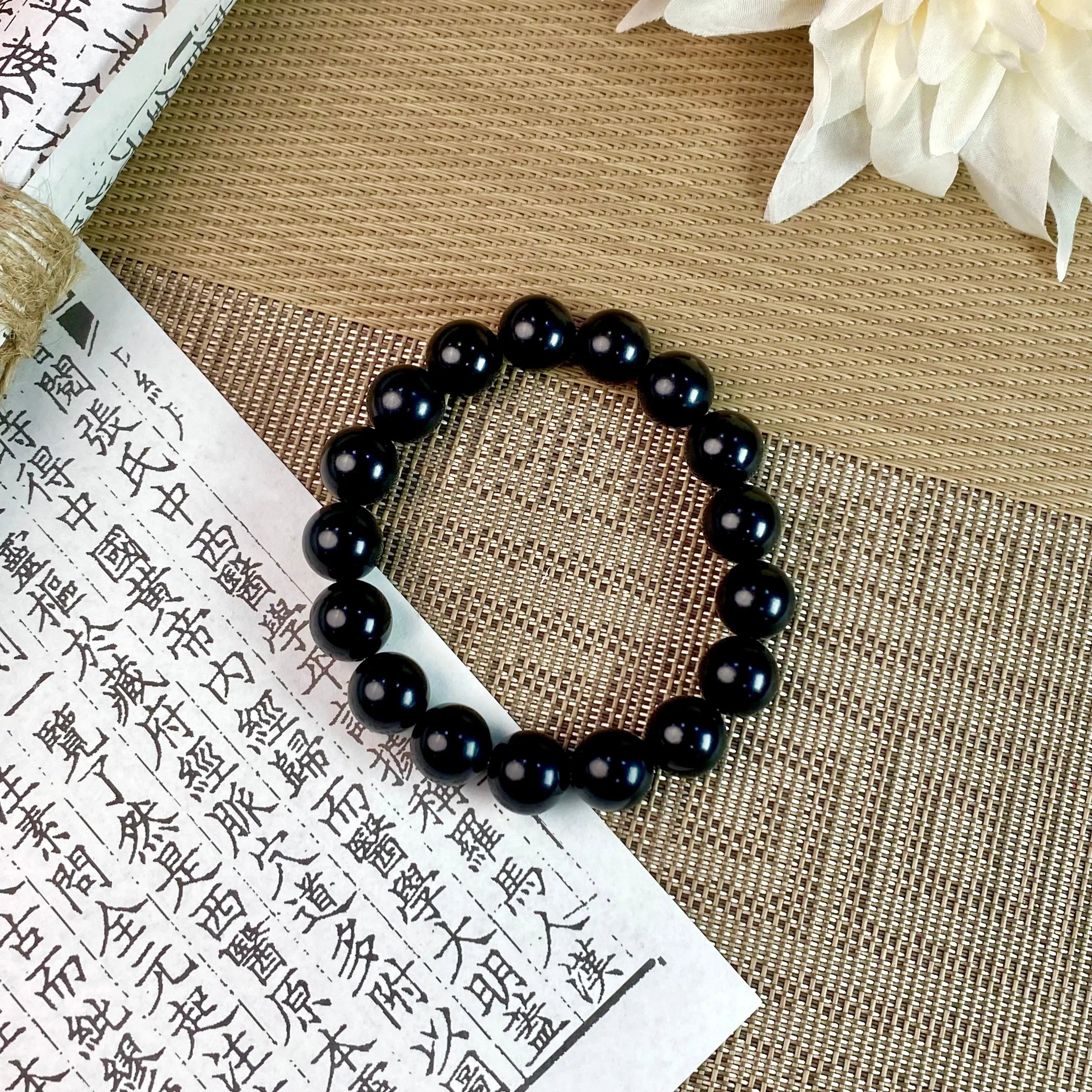 B45 - Thiên Sơn Thuý - Vòng Tay Hạt Bồ Đề Trơn ~12.5mm - Hạt Bồ Đề Phong Hoá - Vòng tay hạt bồ đề tự nhiên hạt tròn  Bồ đề sao nguyệt