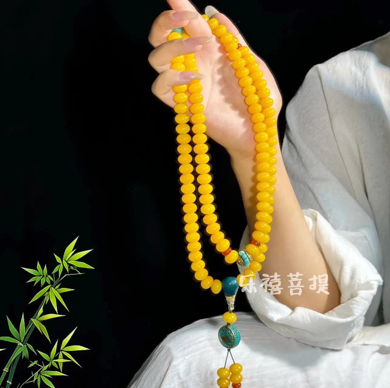 B06 Hoàng Bồ Đề – Chuỗi Hạt Bồ Đề 108 Hạt 8x11mm – Đồng Lục Tường Vân May Mắn  Bồ đề sao nguyệt