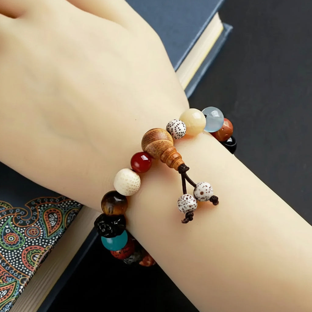 B13 Vòng Tay 18 Hạt – Bồ Đề & Đá Tự Nhiên 18 Loại – Vòng Đa Bảo  Bồ đề sao nguyệt