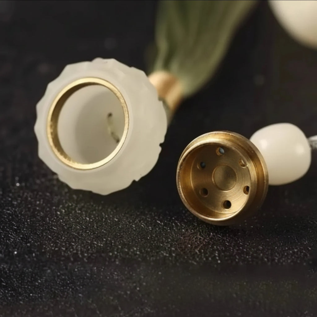 B09 Chuỗi Tràng Hạt Bồ Đề Đôn Hoàng 10-11mm – Lư Hương Sen Trắng Phát Quang  Bồ đề sao nguyệt