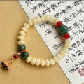 B08 – Bạch Ngọc Bồ Đề Tâm Liên – Vòng tay hạt bồ đề tự nhiên charm gỗ treo tâm sen  Bồ đề sao nguyệt