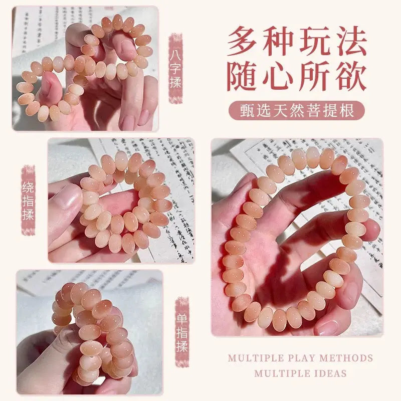 B30 Thảo Trường Oanh Phi – Vòng Tay Bồ Đề Hình Bầu Dục 6x9mm Nhẹ Nhàng  Bồ đề sao nguyệt