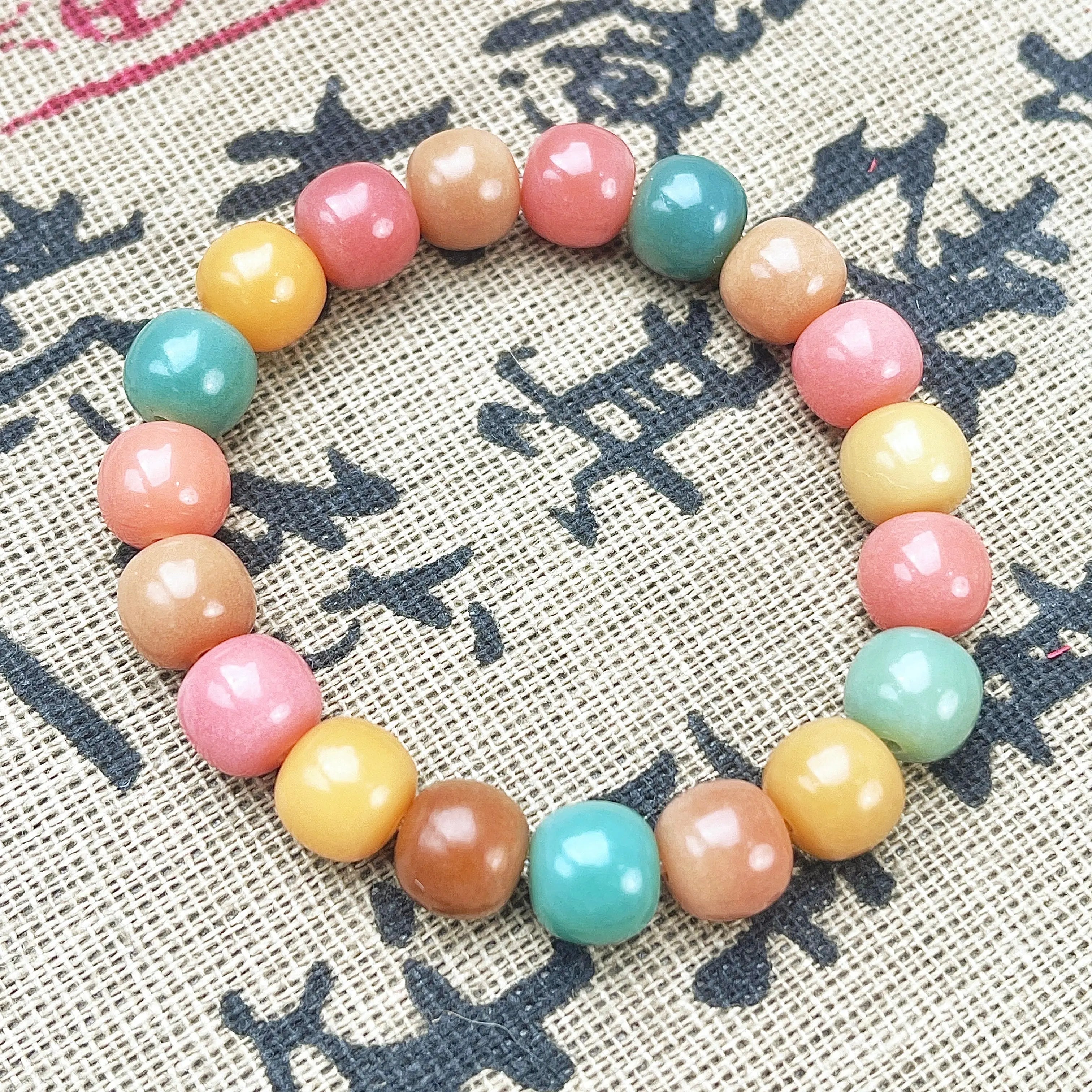 B41 - Đậu Thảo - Vòng Tay Hạt Bồ Đề Kích Thước 10mm - Hạt Nhỏ - Đa Sắc Xinh - Màu Pastel  Bồ đề sao nguyệt