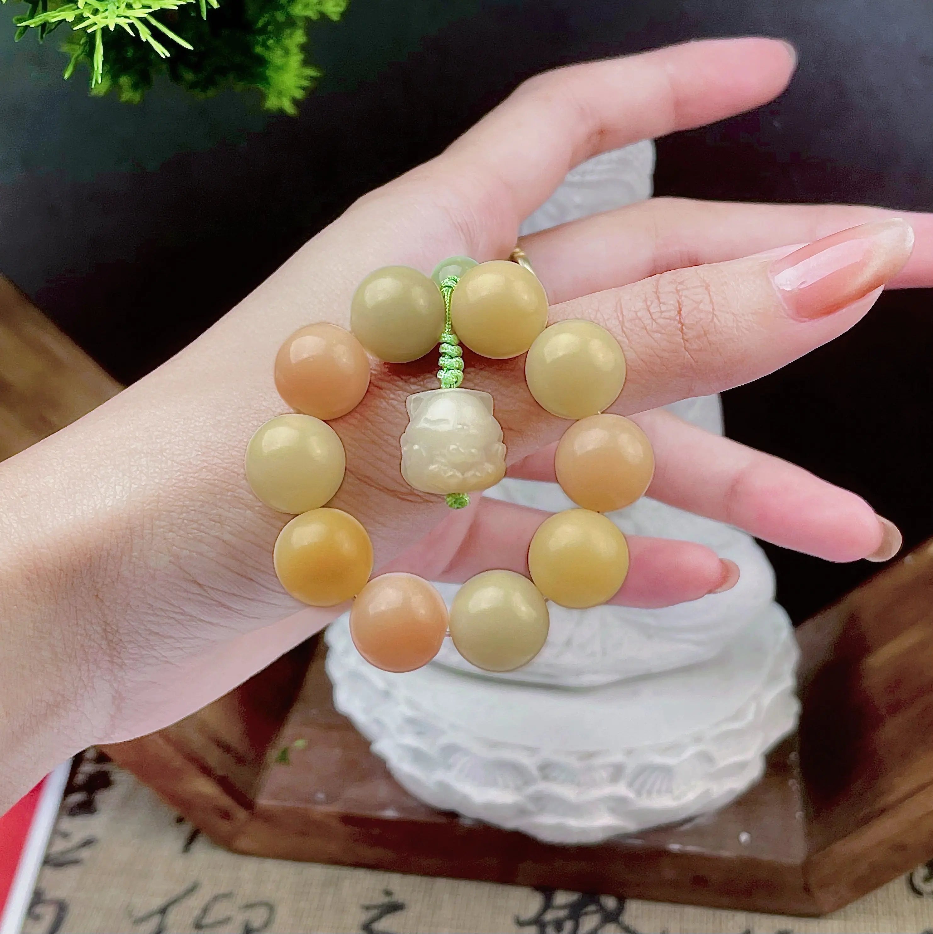 B36 - Móc Treo Điện Thoại / Móc Treo Chìa Khóa Bằng Hạt Bồ Đề Tự Nhiên Bảo Bình An Chiêu Tài Lộc - 12mm  Bồ đề sao nguyệt