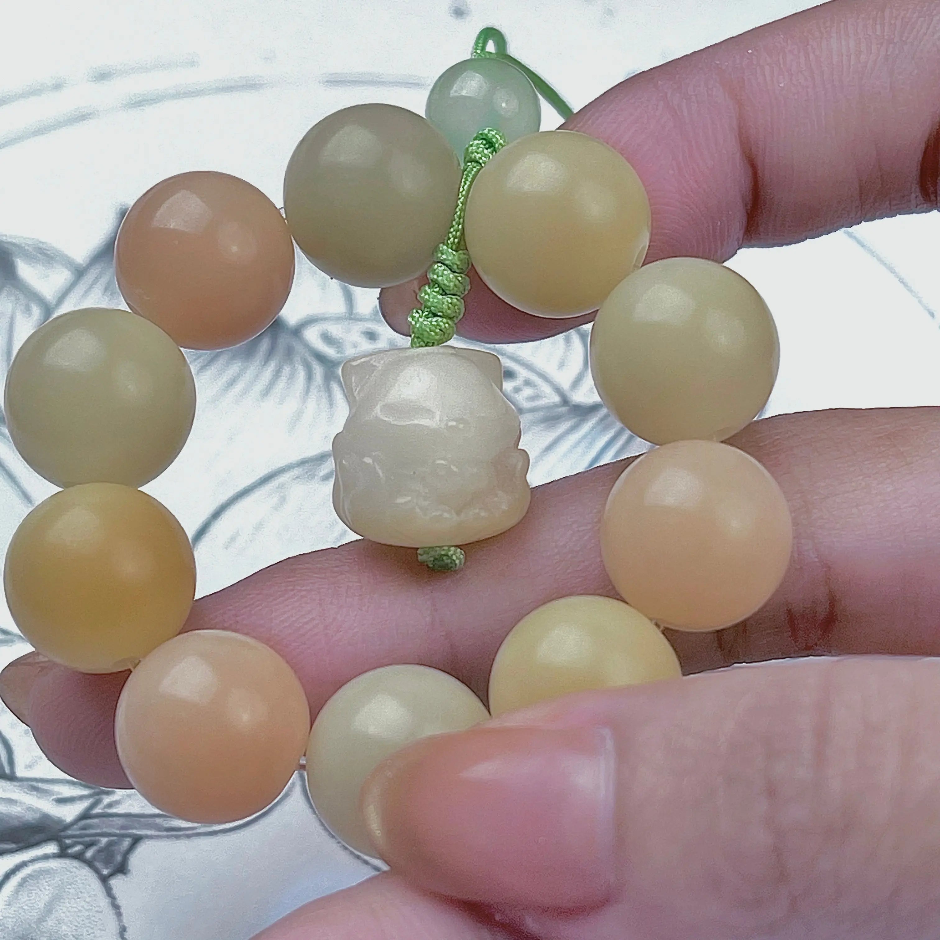 B36 - Móc Treo Điện Thoại / Móc Treo Chìa Khóa Bằng Hạt Bồ Đề Tự Nhiên Bảo Bình An Chiêu Tài Lộc - 12mm  Bồ đề sao nguyệt