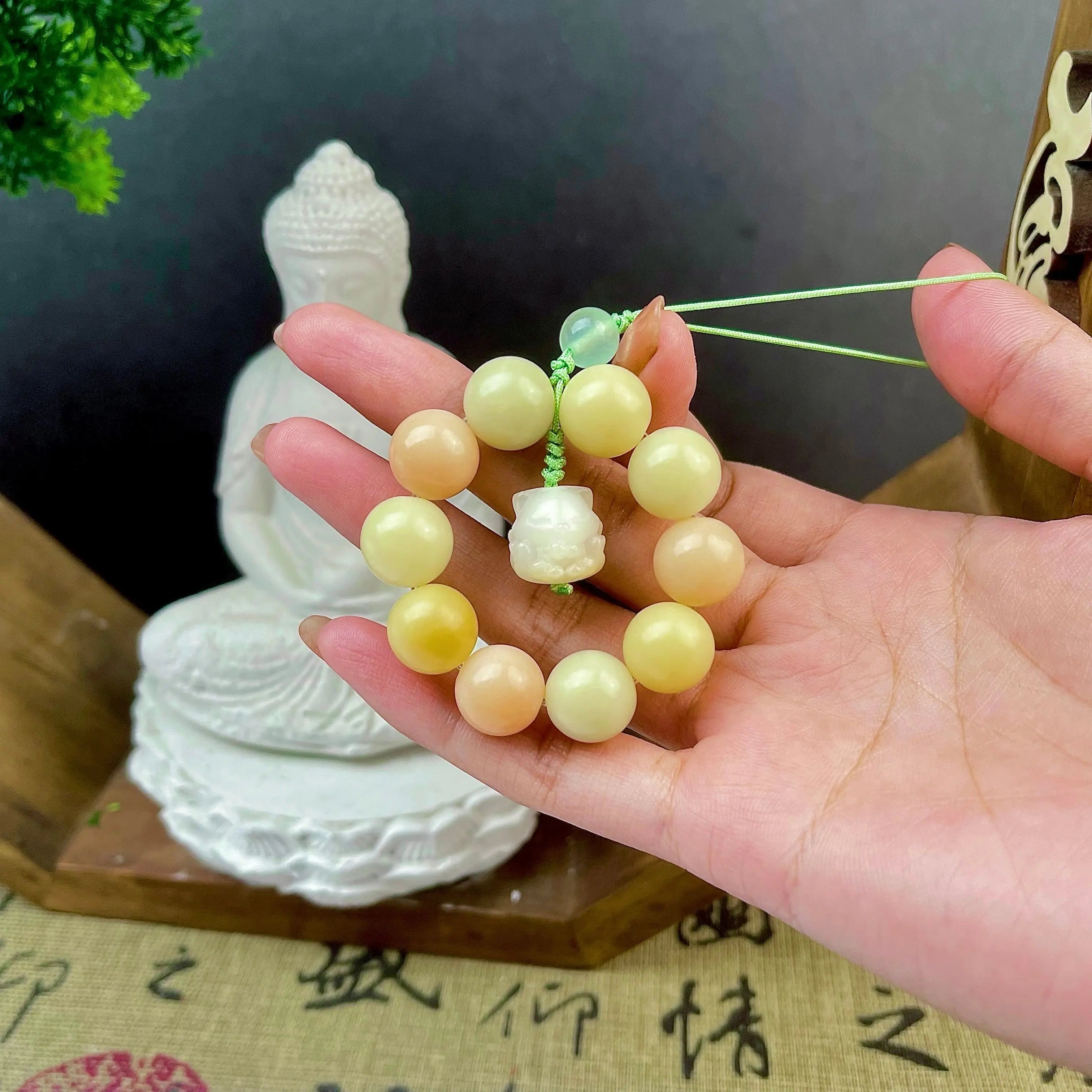 B36 - Móc Treo Điện Thoại / Móc Treo Chìa Khóa Bằng Hạt Bồ Đề Tự Nhiên Bảo Bình An Chiêu Tài Lộc - 12mm  Bồ đề sao nguyệt