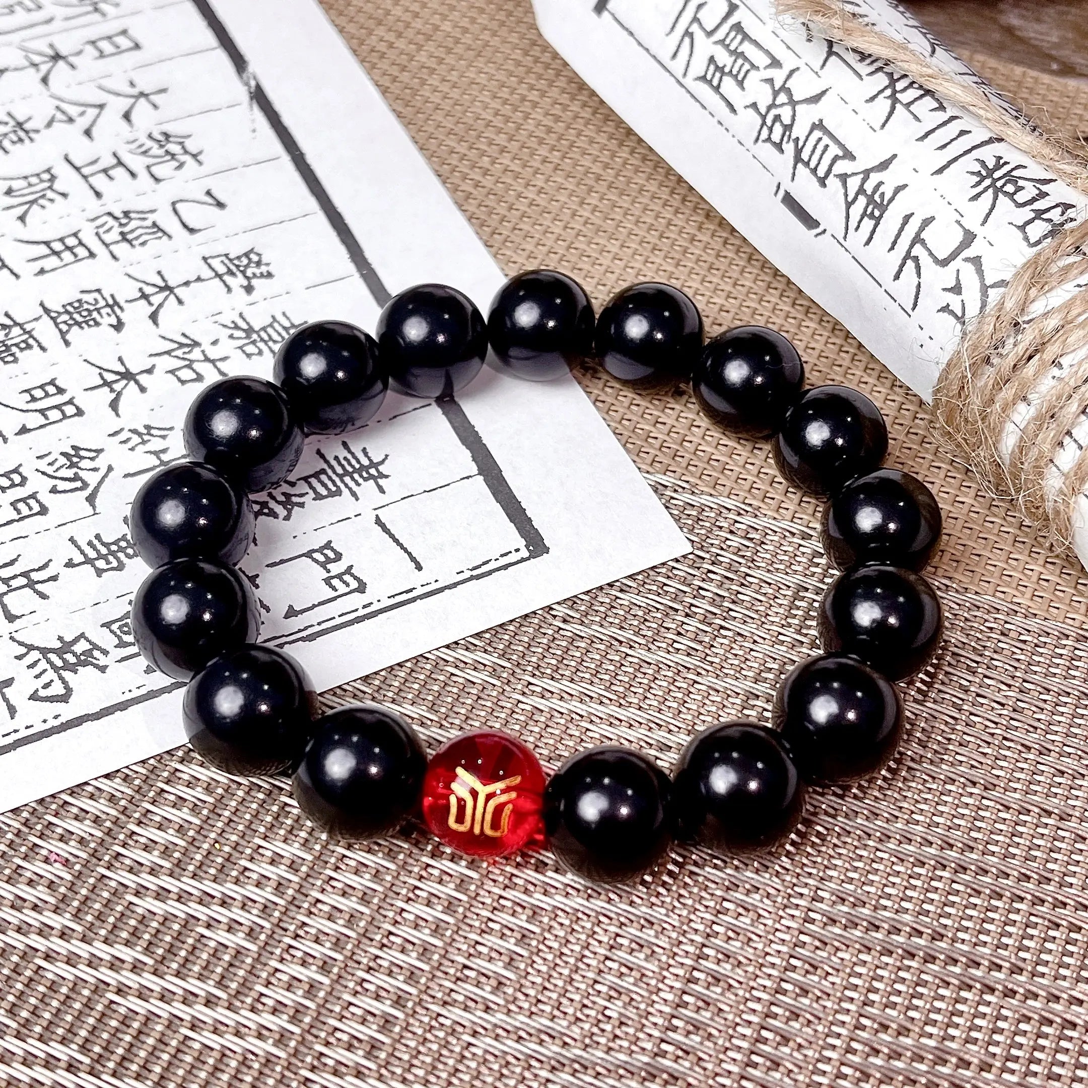 B50 Hắc Bồ Đề Ngũ Hành 12mm - Vòng Tay Hạt Bồ Đề tự nhiên chạm khắc Lục Tự Đại Minh Chú bảo bình an  Bồ đề sao nguyệt