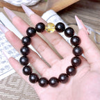 B50 Hắc Bồ Đề Ngũ Hành 12mm - Vòng Tay Hạt Bồ Đề tự nhiên chạm khắc Lục Tự Đại Minh Chú bảo bình an  Bồ đề sao nguyệt