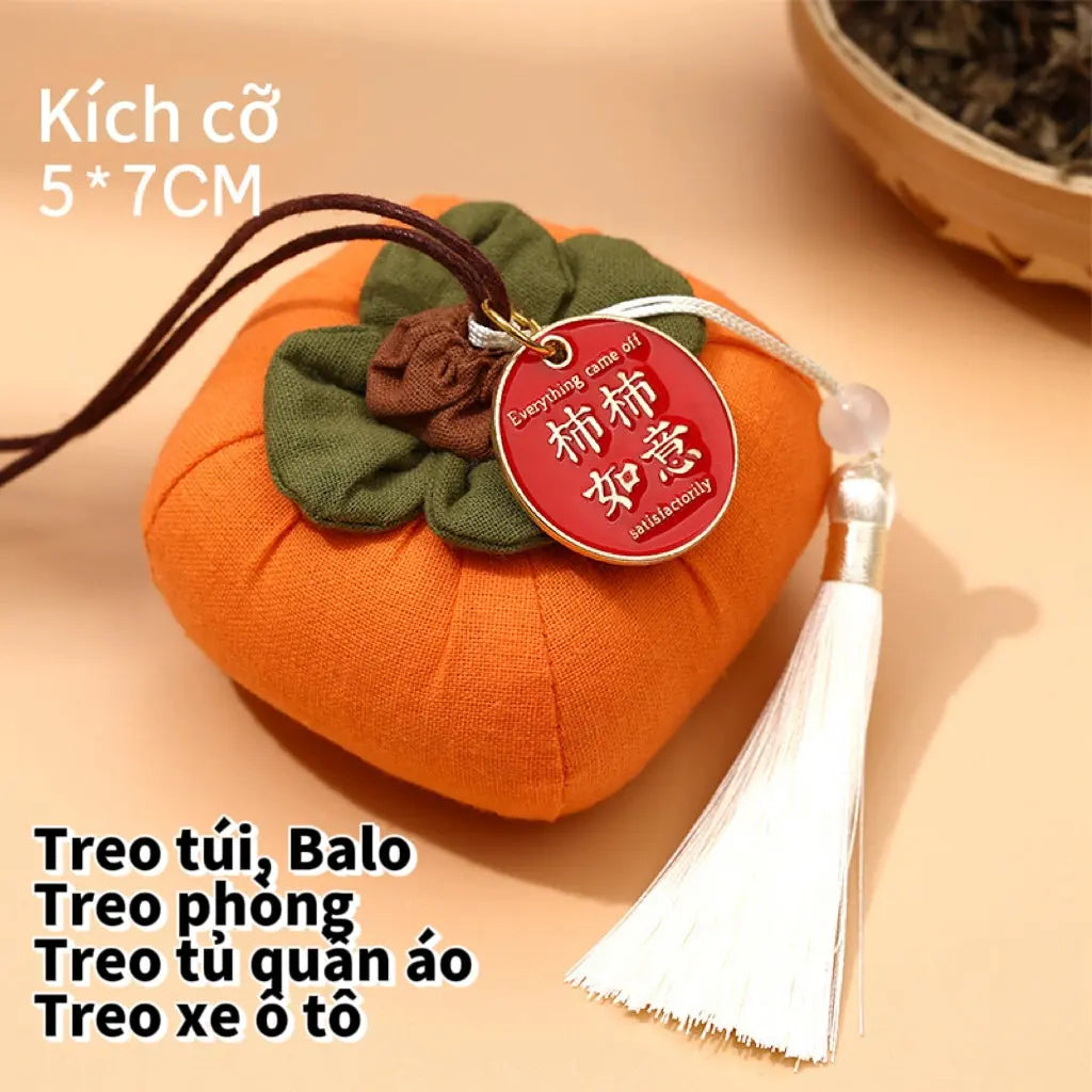 A00 Túi Thơm Thảo Mộc Treo Phòng Hình Quả Hồng – Phong Cách Cổ Phong – Khử Mùi, Thư Giãn & Tạo Năng Lượng Dễ Chịu  Bồ đề sao nguyệt