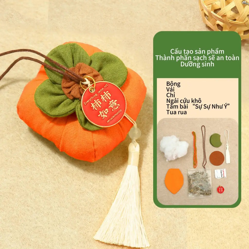 A00 Túi Thơm Thảo Mộc Treo Phòng Hình Quả Hồng – Phong Cách Cổ Phong – Khử Mùi, Thư Giãn & Tạo Năng Lượng Dễ Chịu  Bồ đề sao nguyệt