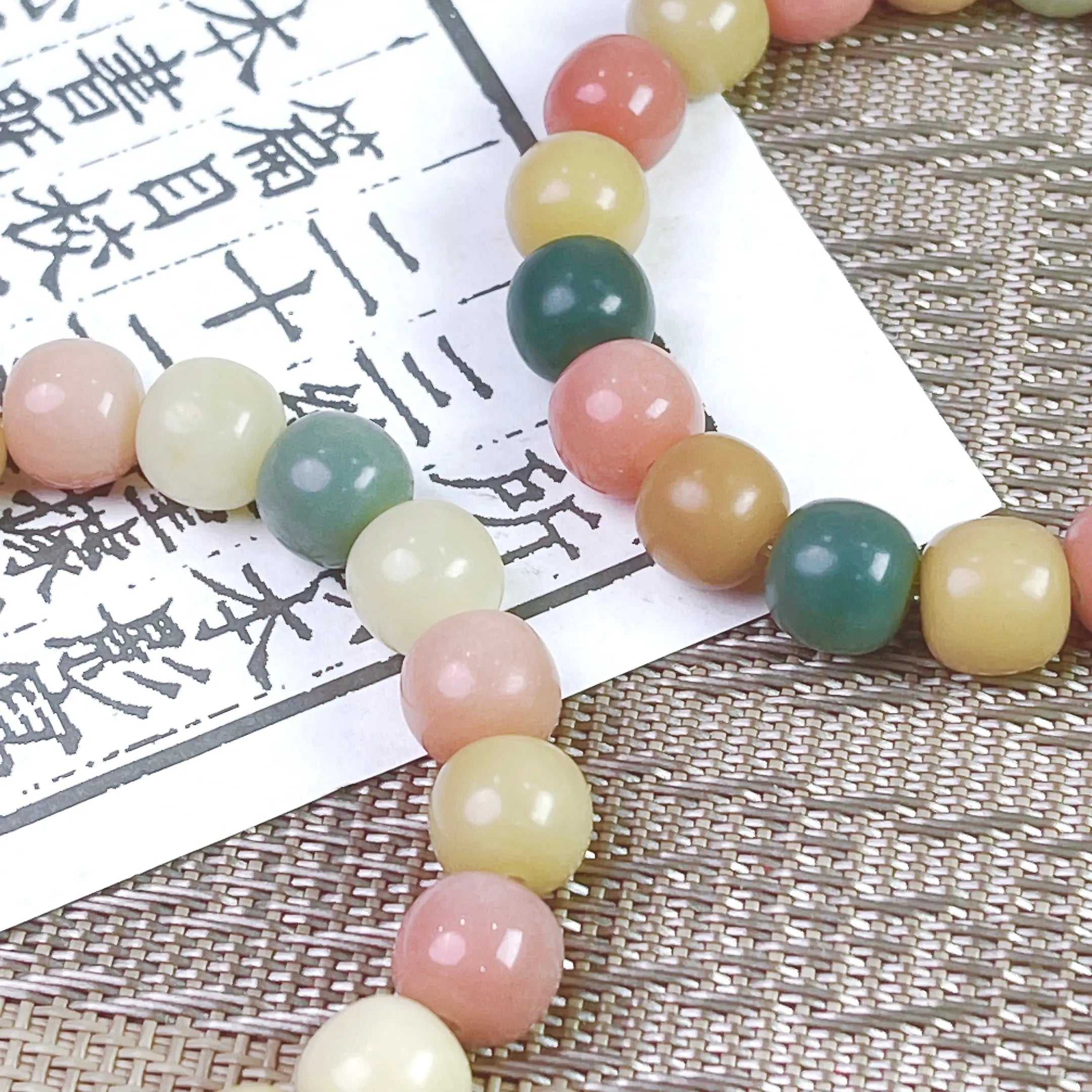 B41 - Đậu Thảo - Vòng Tay Hạt Bồ Đề Kích Thước 10mm - Hạt Nhỏ - Đa Sắc Xinh - Màu Pastel  Bồ đề sao nguyệt