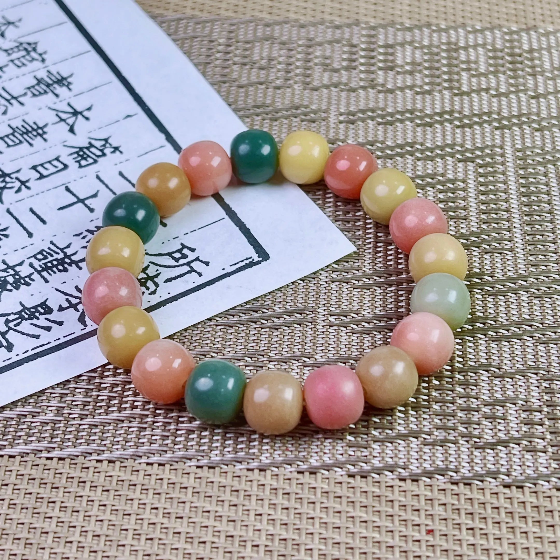 B41 - Đậu Thảo - Vòng Tay Hạt Bồ Đề Kích Thước 10mm - Hạt Nhỏ - Đa Sắc Xinh - Màu Pastel  Bồ đề sao nguyệt