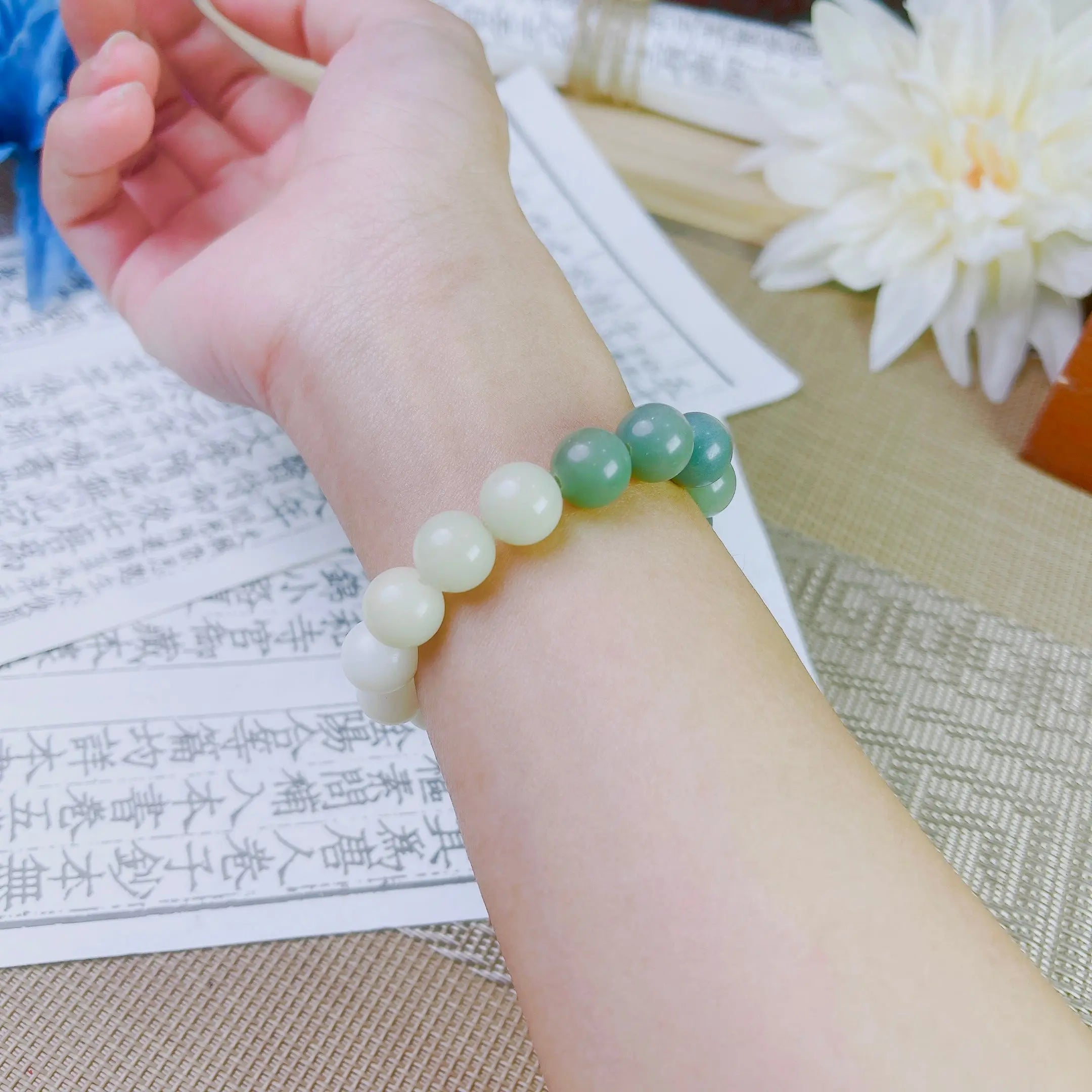 B46 - Thiên Thuỷ Bích -  Vòng Tay Hạt Bồ Đề Phong Hoá 10mm - Vòng tay hạt bồ đề tự nhiên hạt tròn  Bồ đề sao nguyệt