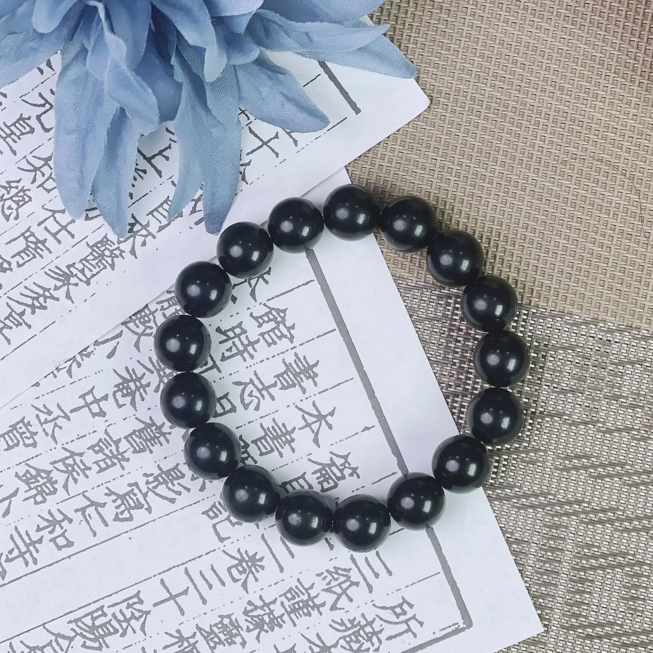 B45 - Thiên Sơn Thuý - Vòng Tay Hạt Bồ Đề Trơn ~12.5mm - Hạt Bồ Đề Phong Hoá - Vòng tay hạt bồ đề tự nhiên hạt tròn  Bồ đề sao nguyệt