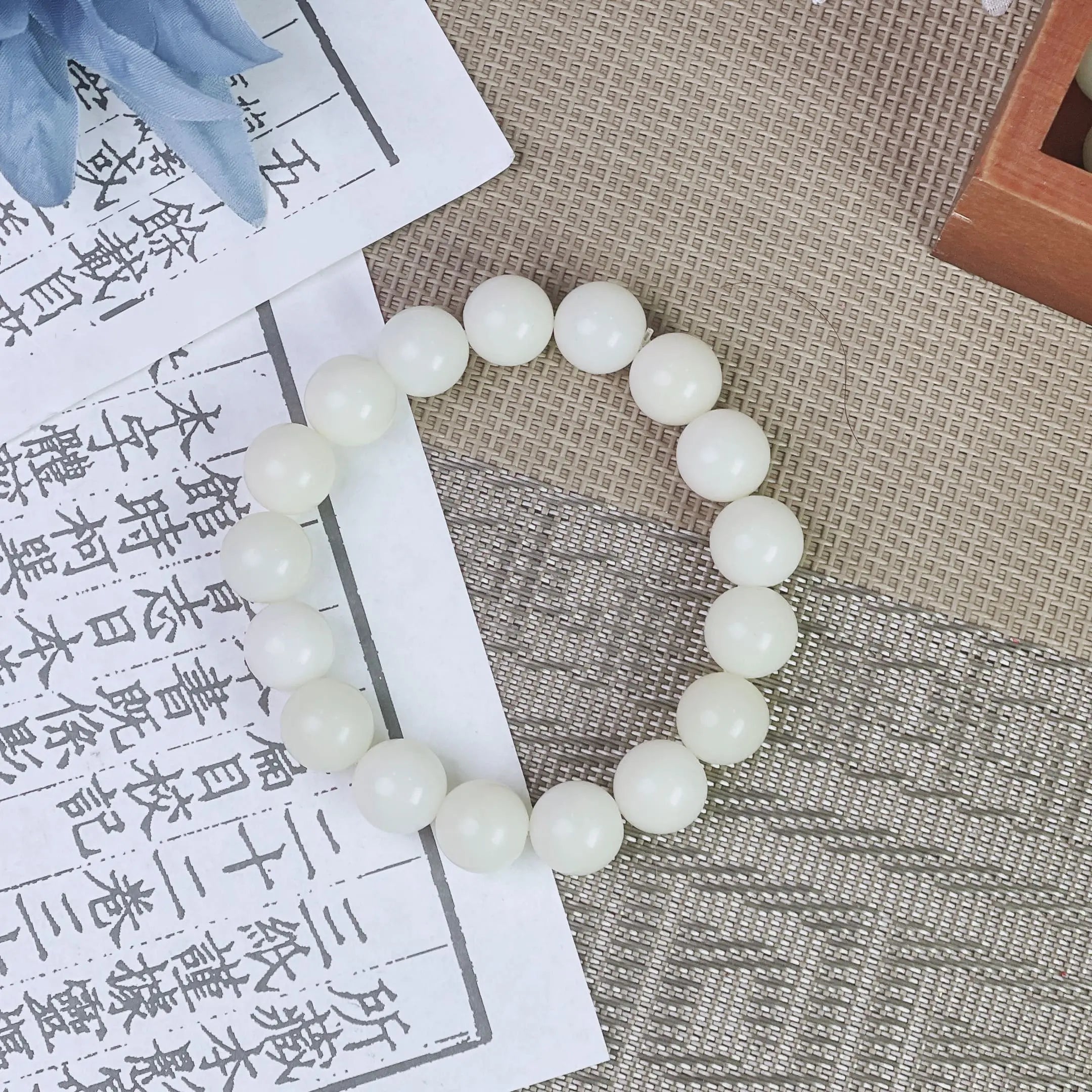 B45 - Thiên Sơn Thuý - Vòng Tay Hạt Bồ Đề Trơn ~12.5mm - Hạt Bồ Đề Phong Hoá - Vòng tay hạt bồ đề tự nhiên hạt tròn  Bồ đề sao nguyệt