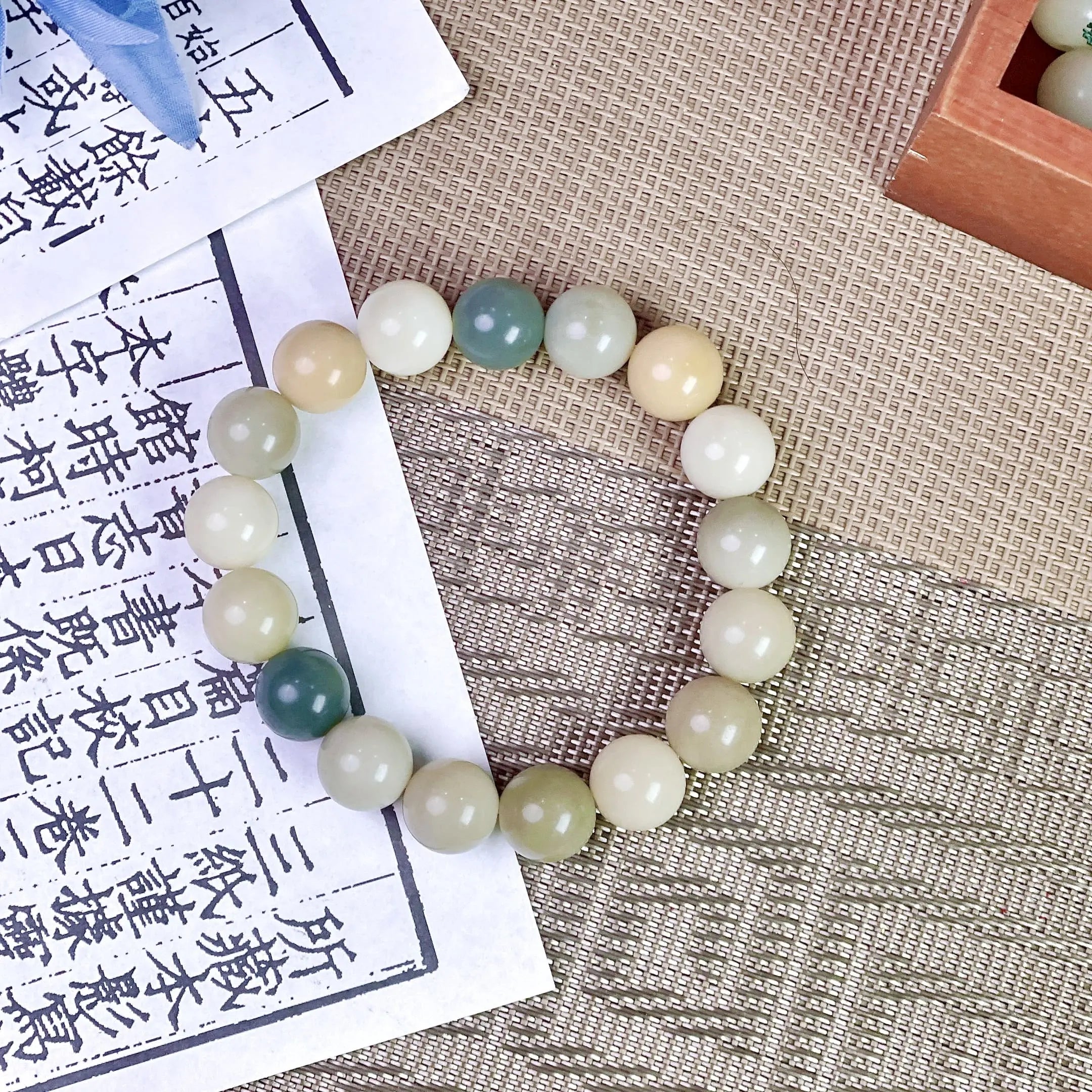 B45 - Thiên Sơn Thuý - Vòng Tay Hạt Bồ Đề Trơn ~12.5mm - Hạt Bồ Đề Phong Hoá - Vòng tay hạt bồ đề tự nhiên hạt tròn  Bồ đề sao nguyệt