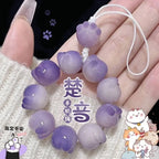B36 - Móc Treo Điện Thoại / Móc Treo Chìa Khóa Bằng Hạt Bồ Đề Tự Nhiên Bảo Bình An Chiêu Tài Lộc - 12mm  Bồ đề sao nguyệt