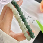 B39 - Chuỗi hạt Bồ Đề Phong Hoá Xanh 8x9mm vòng đôi đeo tay Charm hồ lô chiêu tài lộc bảo bình an  Bồ đề sao nguyệt