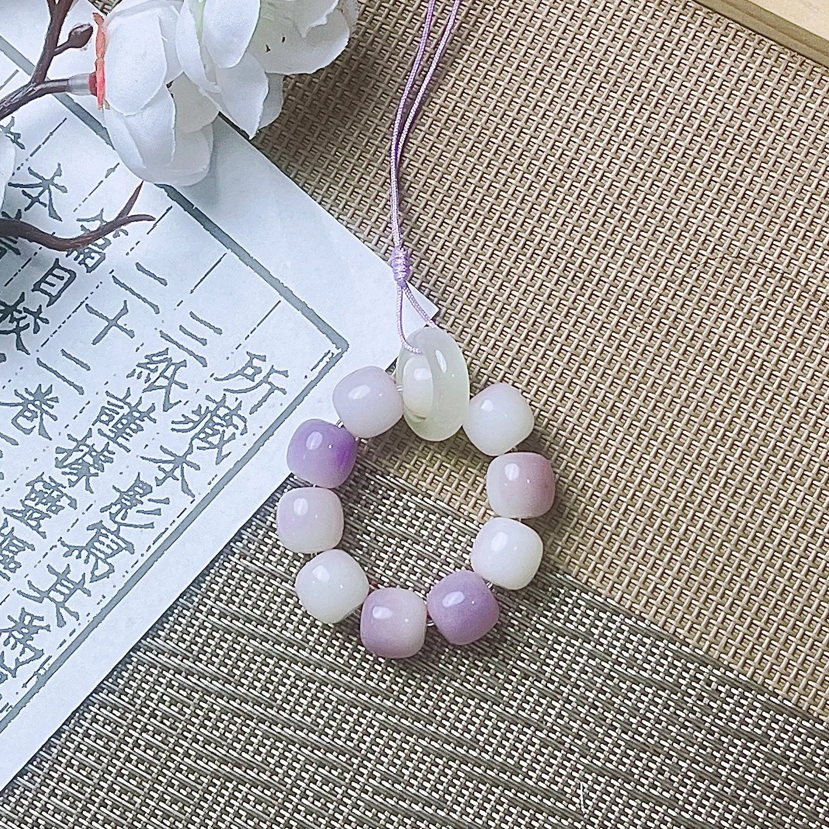 B36 - Móc Treo Điện Thoại / Móc Treo Chìa Khóa Bằng Hạt Bồ Đề Tự Nhiên Bảo Bình An Chiêu Tài Lộc - 12mm  Bồ đề sao nguyệt