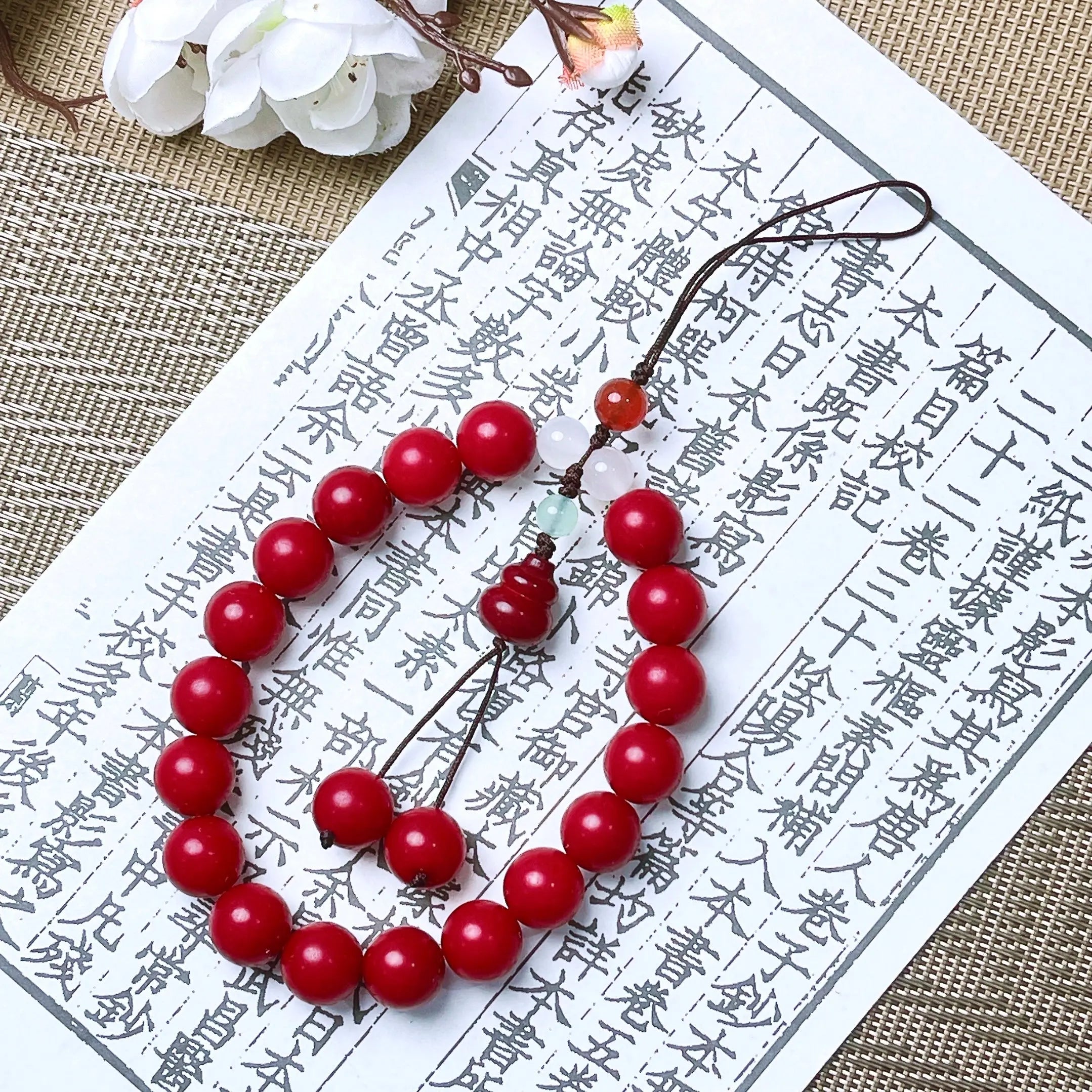 B36 - Móc Treo Điện Thoại / Móc Treo Chìa Khóa Bằng Hạt Bồ Đề Tự Nhiên Bảo Bình An Chiêu Tài Lộc - 12mm  Bồ đề sao nguyệt