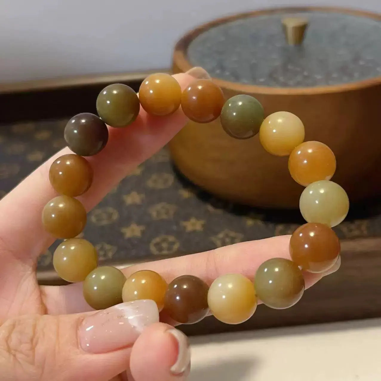 B55 Đôn Hoàn Tư Bạc 13mm - Vòng Tay Hạt Bồ Đề Trơn - Hạt Bồ Đề Phong Hoá - Vòng tay hạt bồ đề tự nhiên hạt tròn  Bồ đề sao nguyệt