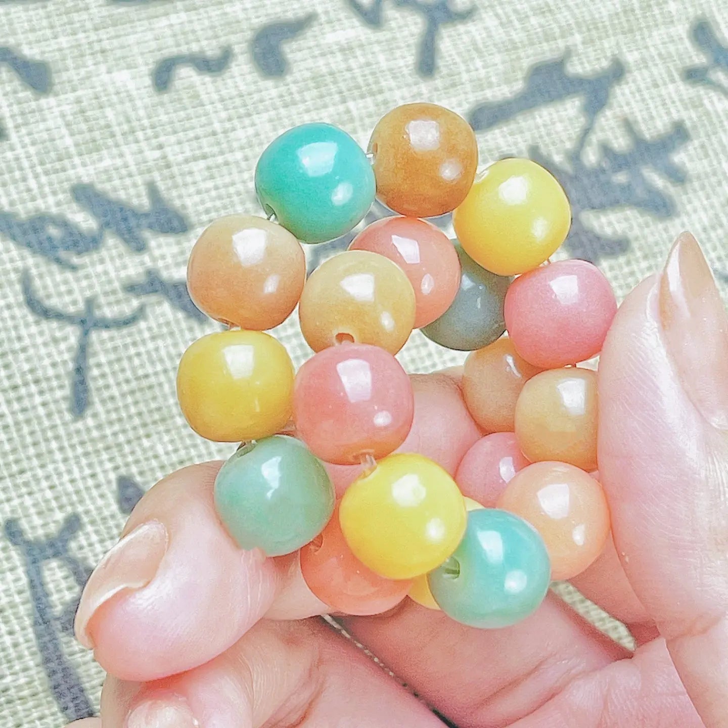 B41 - Đậu Thảo - Vòng Tay Hạt Bồ Đề Kích Thước 10mm - Hạt Nhỏ - Đa Sắc Xinh - Màu Pastel  Bồ đề sao nguyệt